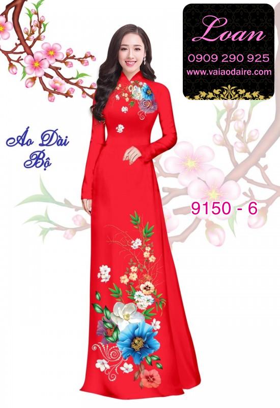 Vải áo dài hoa 3D