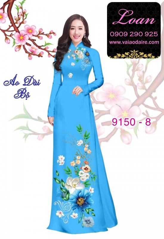 Vải áo dài hoa 3D