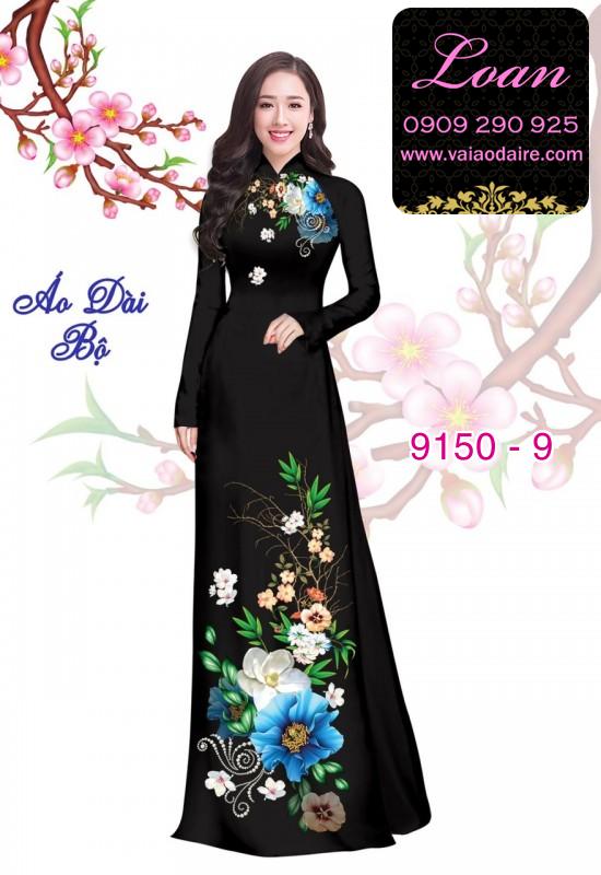 Vải áo dài hoa 3D