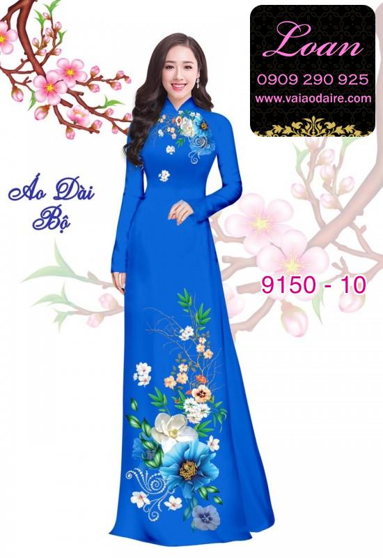 Vải áo dài hoa 3D