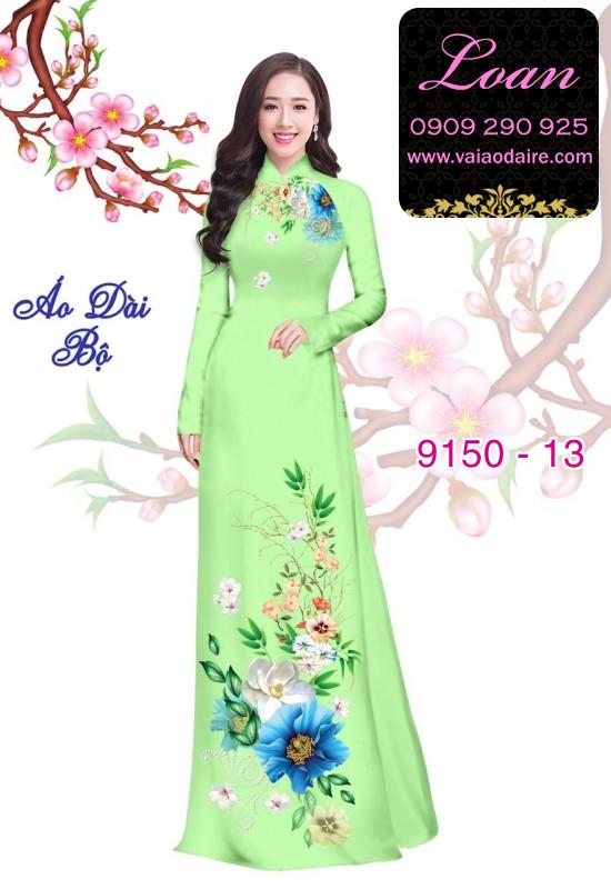 Vải áo dài hoa 3D