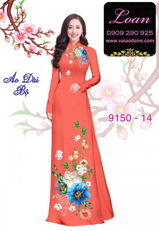 Vải áo dài hoa 3D