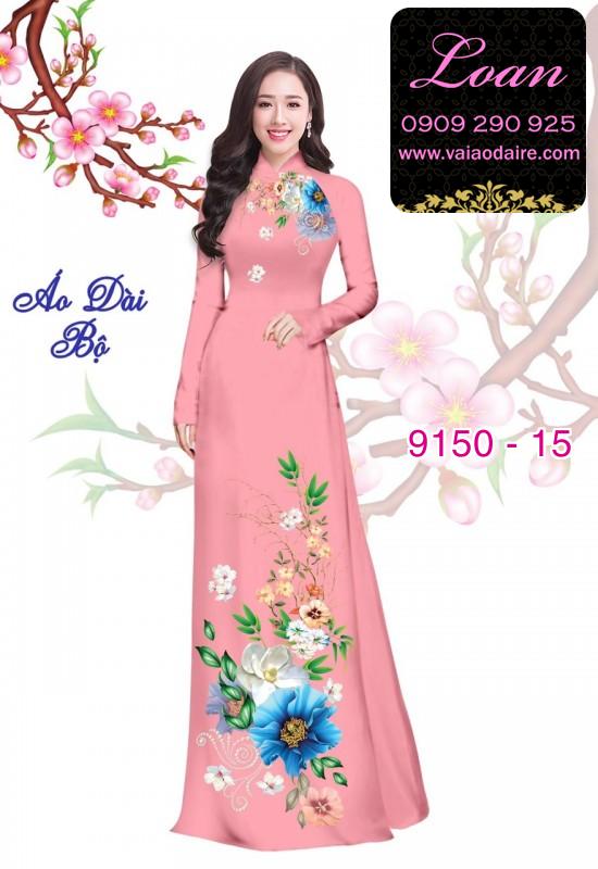 Vải áo dài hoa 3D