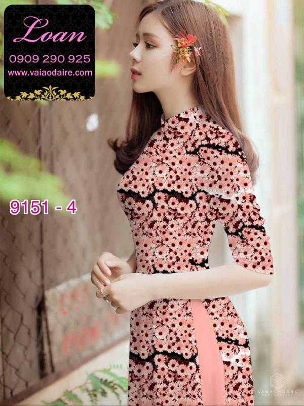 Vải áo dài hoa nhí