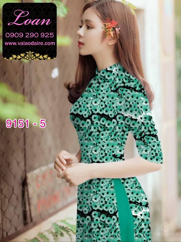 Vải áo dài hoa nhí