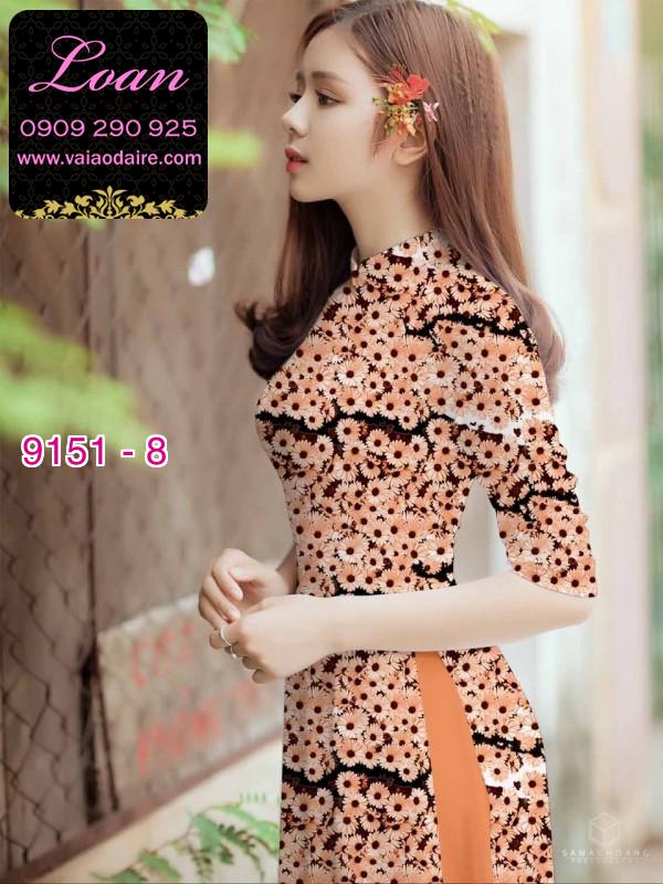 Vải áo dài hoa nhí