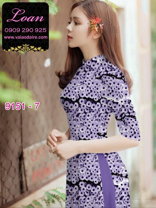 Vải áo dài hoa nhí