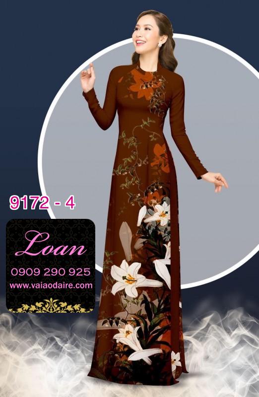 Vải áo dài hoa 3D