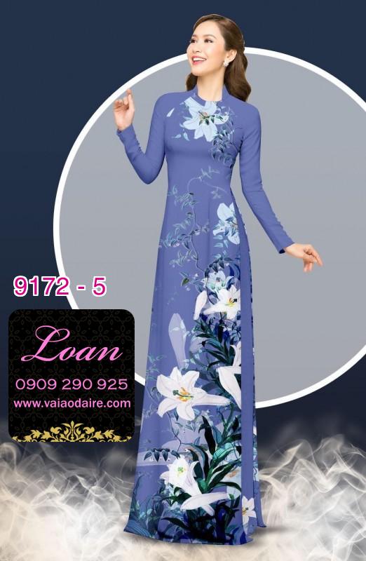 Vải áo dài hoa 3D