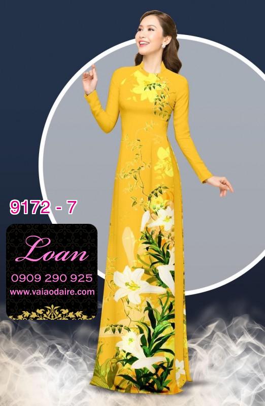Vải áo dài hoa 3D