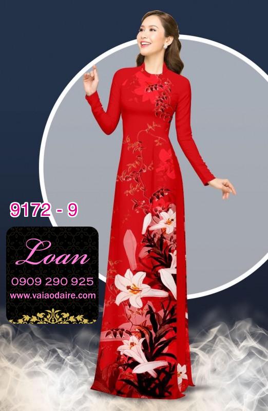 Vải áo dài hoa 3D