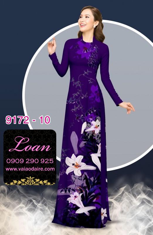 Vải áo dài hoa 3D