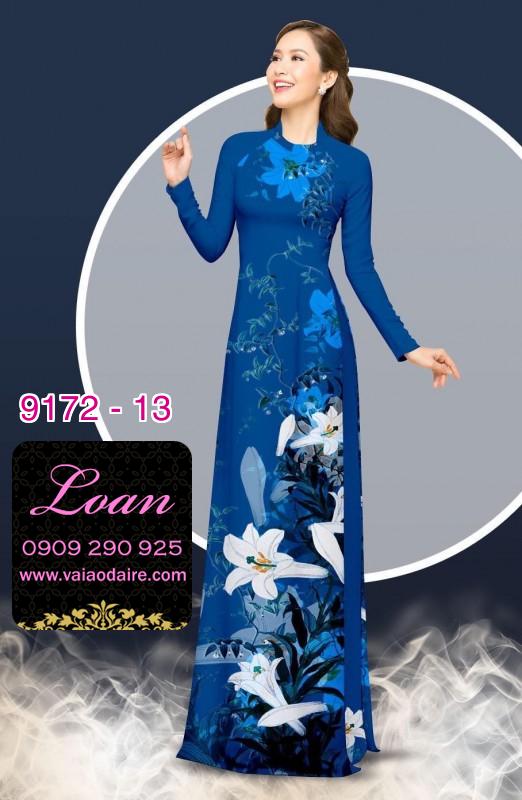 Vải áo dài hoa 3D