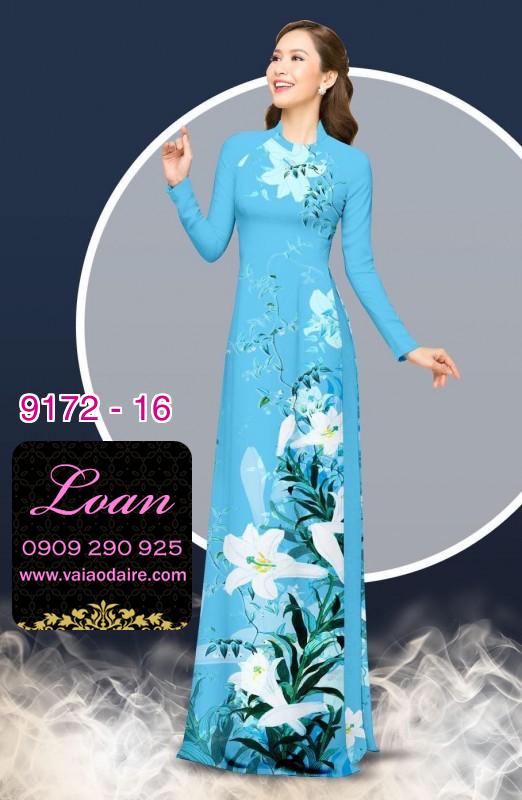 Vải áo dài hoa 3D