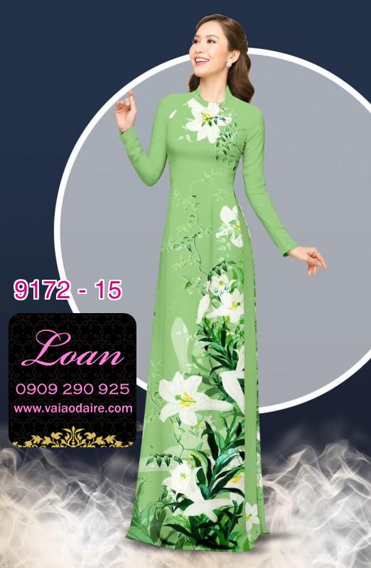 Vải áo dài hoa 3D