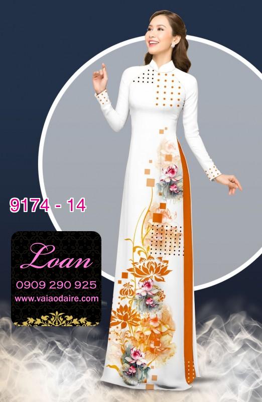 Vải áo dài hoa 3D