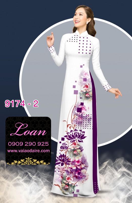 Vải áo dài hoa 3D