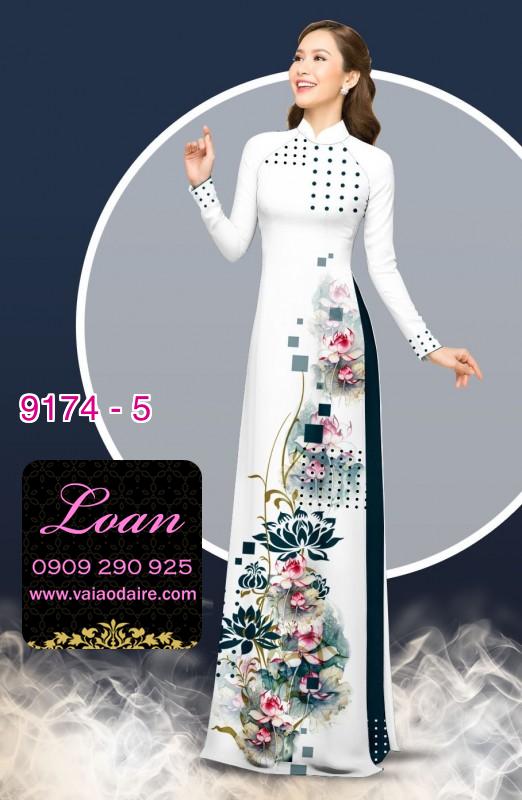 Vải áo dài hoa 3D