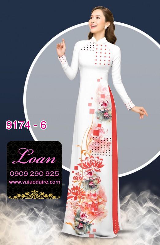Vải áo dài hoa 3D