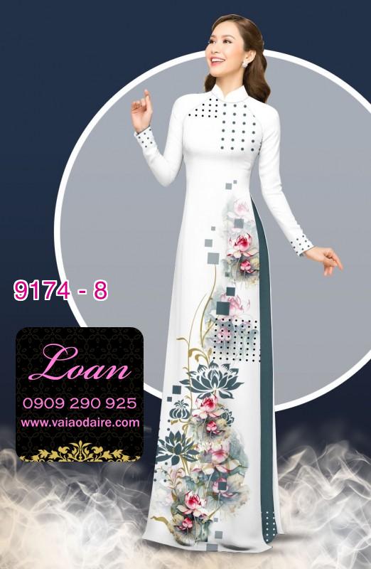 Vải áo dài hoa 3D