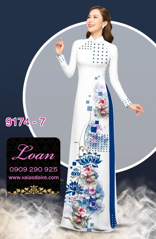 Vải áo dài hoa 3D
