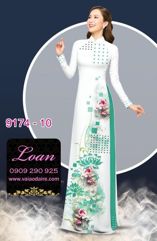 Vải áo dài hoa 3D