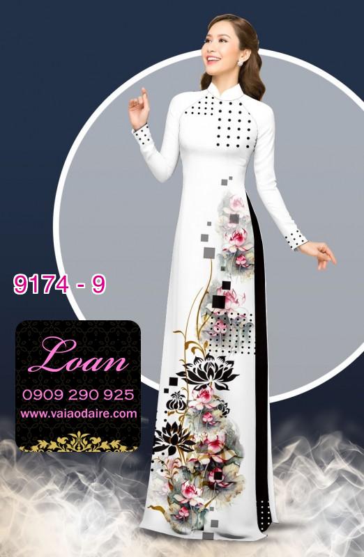 Vải áo dài hoa 3D