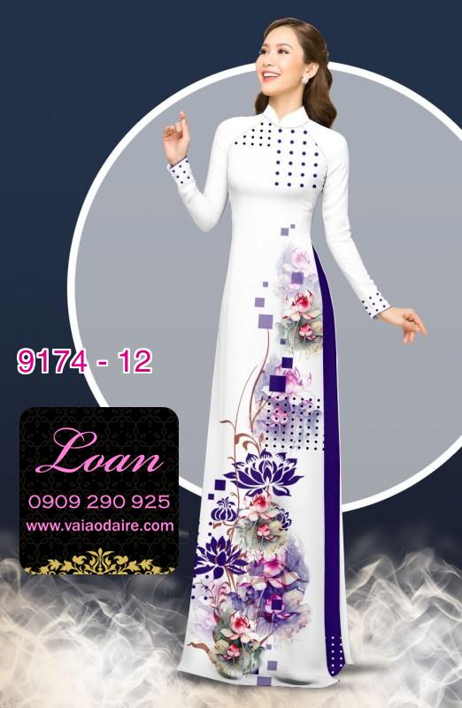 Vải áo dài hoa 3D