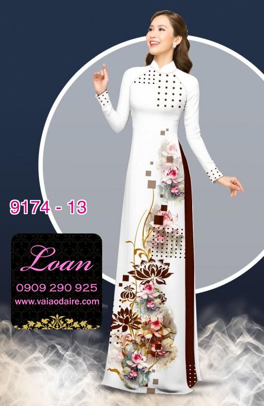 Vải áo dài hoa 3D