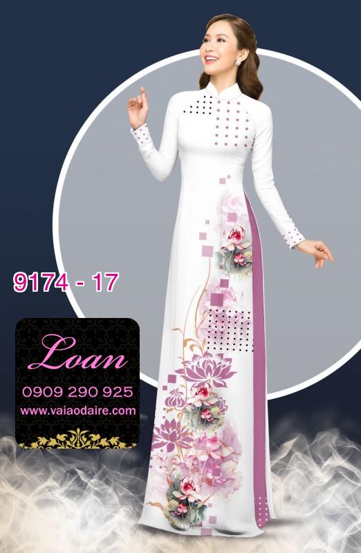 Vải áo dài hoa 3D