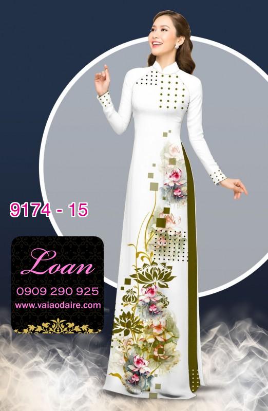 Vải áo dài hoa 3D