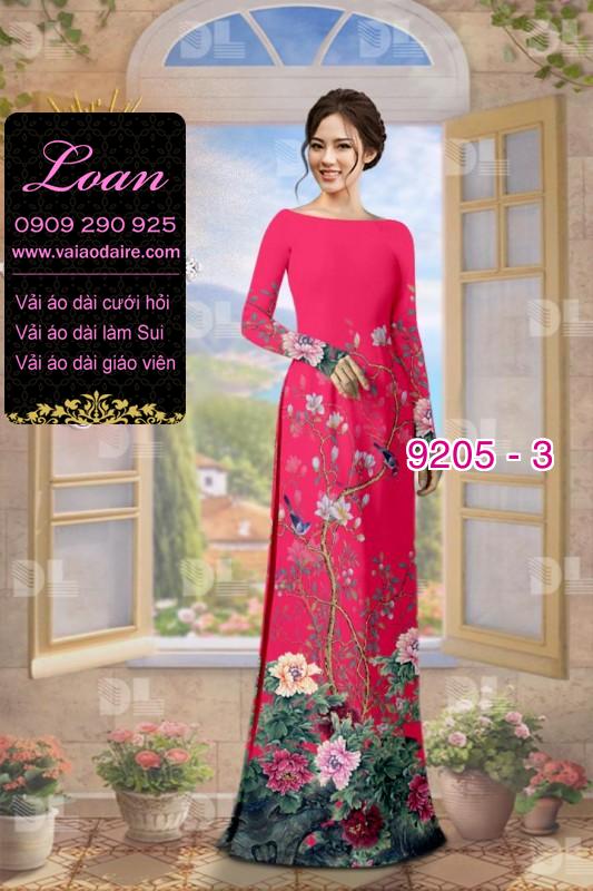 Vải áo dài hoa 3D