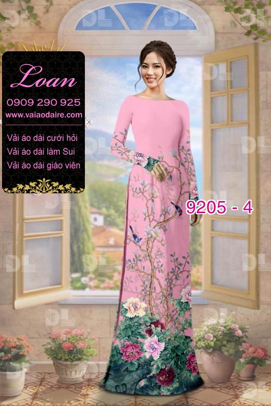 Vải áo dài hoa 3D