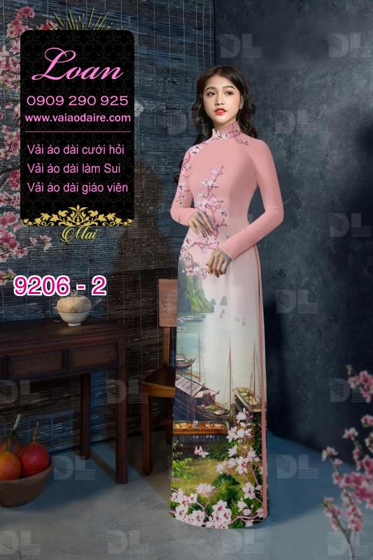 Vải áo dài hoa 3D