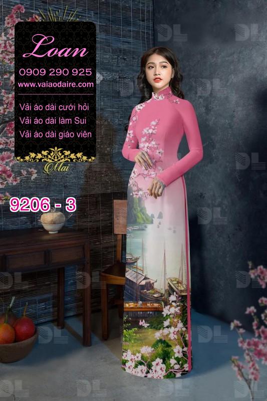 Vải áo dài hoa 3D
