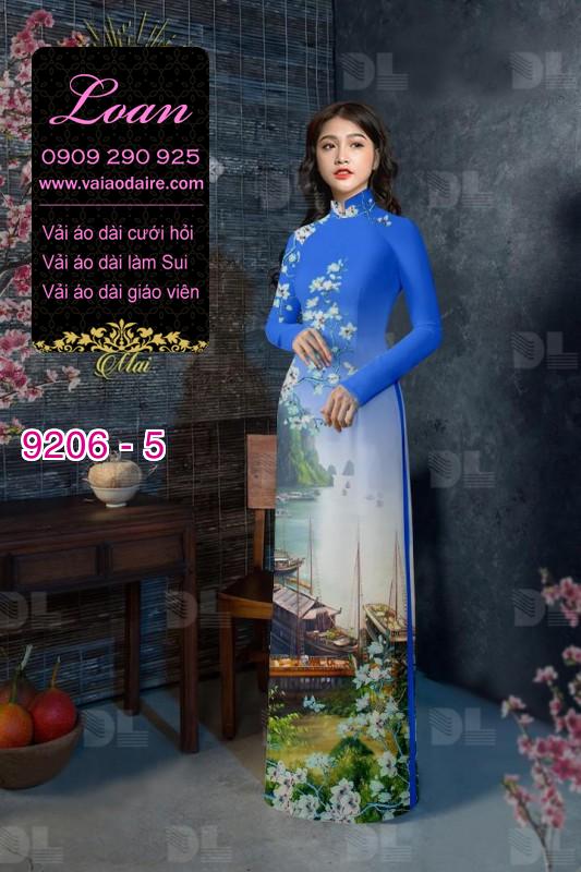 Vải áo dài hoa 3D