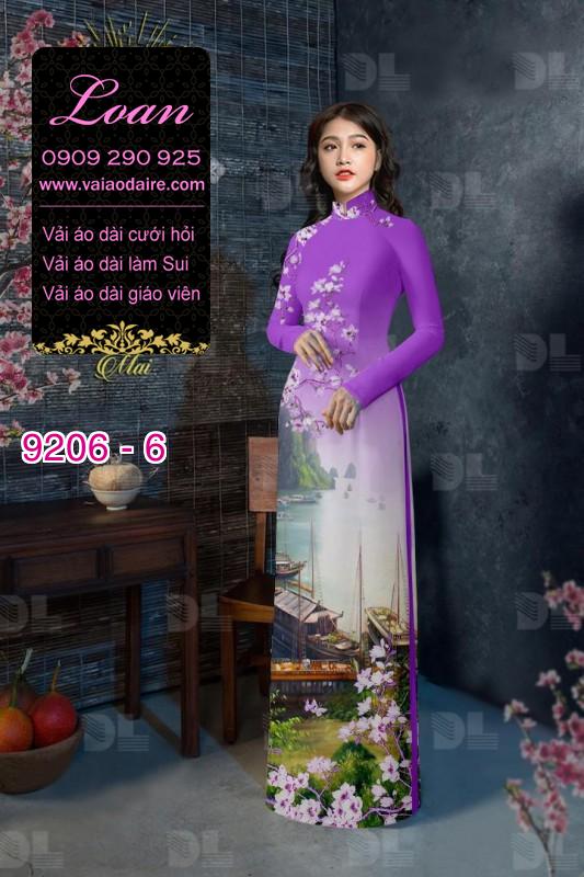 Vải áo dài hoa 3D