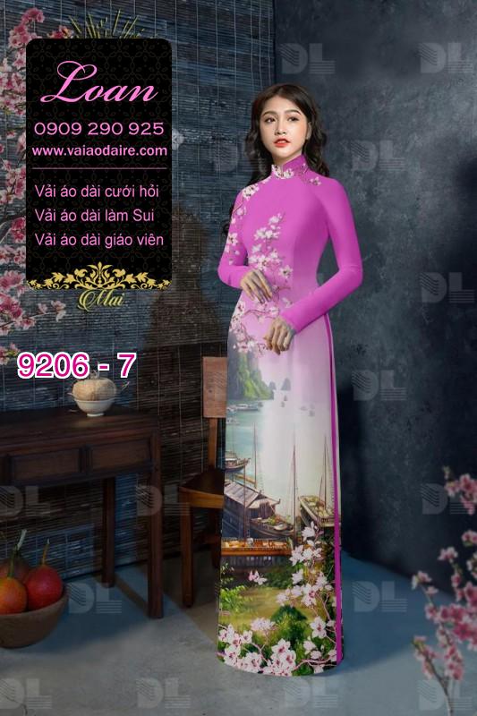 Vải áo dài hoa 3D