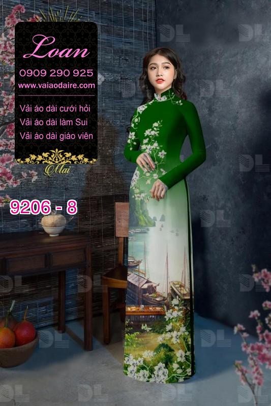 Vải áo dài hoa 3D