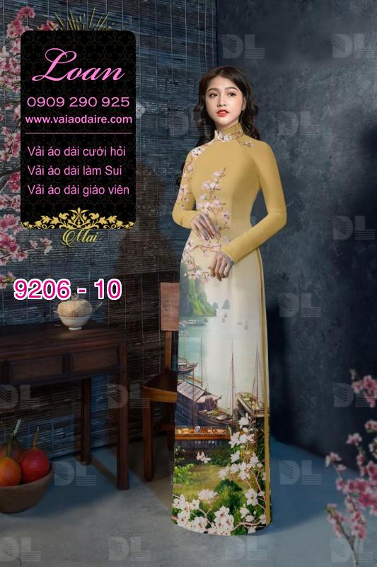 Vải áo dài hoa 3D