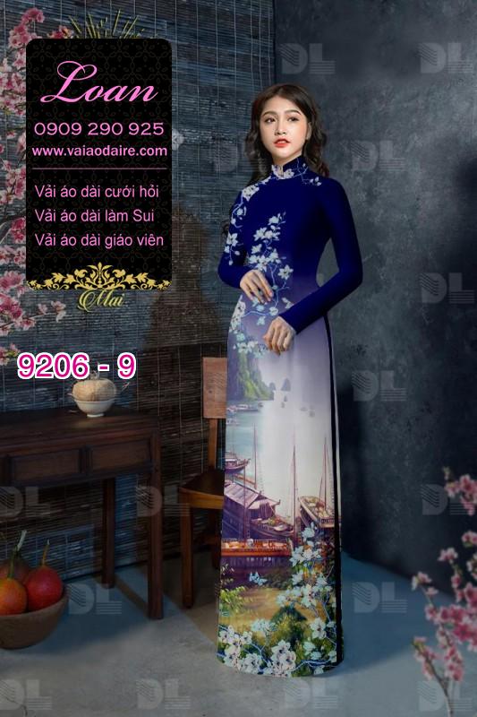 Vải áo dài hoa 3D