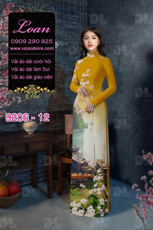 Vải áo dài hoa 3D