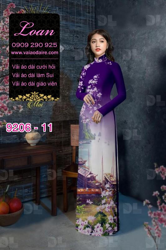 Vải áo dài hoa 3D