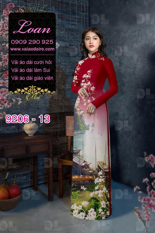 Vải áo dài hoa 3D