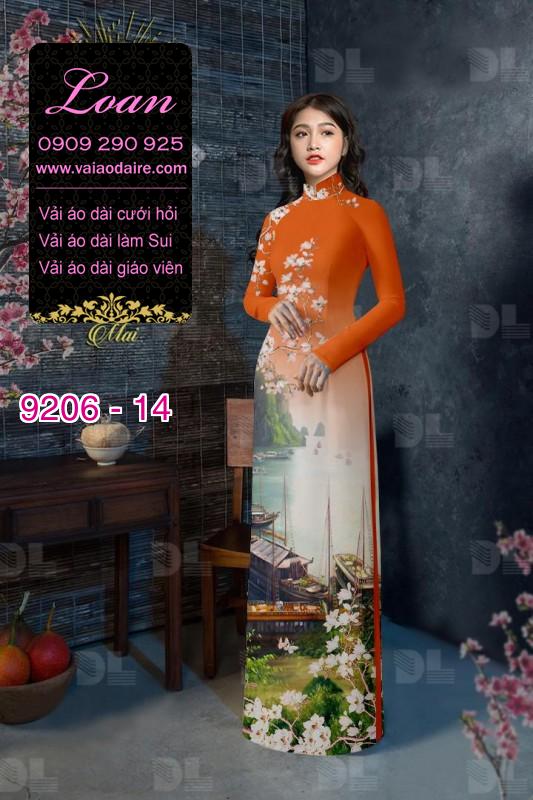 Vải áo dài hoa 3D