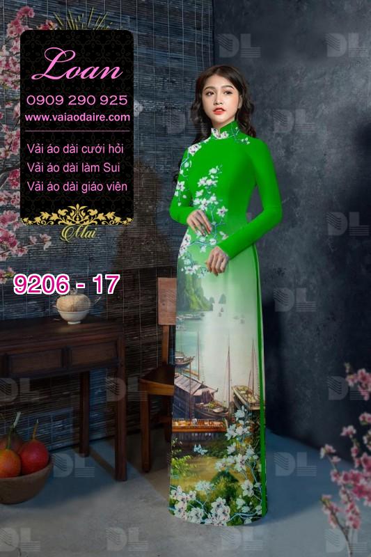 Vải áo dài hoa 3D