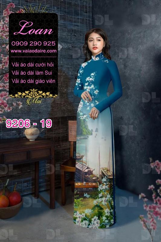 Vải áo dài hoa 3D