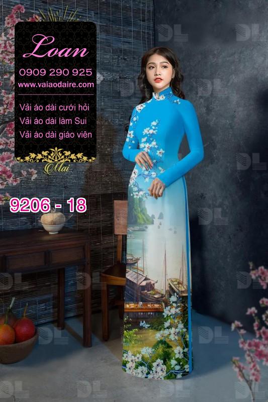 Vải áo dài hoa 3D