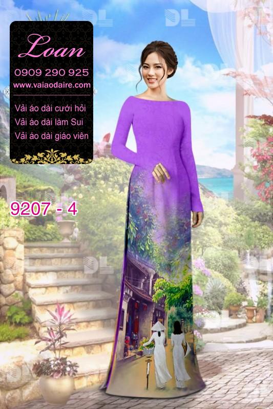 Vải áo dài phong cảnh