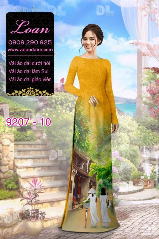 Vải áo dài phong cảnh